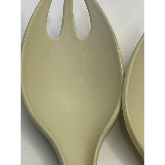 Vintage Tupperware Beige Salad Serving Forks set of 2 - Picture 2 of 8
